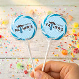 Tie Moustache Fathers Day Personalised Lollipops