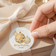 Christmas Gold Balls Round Printed Labels