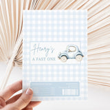 Blue Car First Birthday Chocolate Wrapper DIY