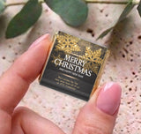 Christmas Gold Black Personalised Mini Chocolates