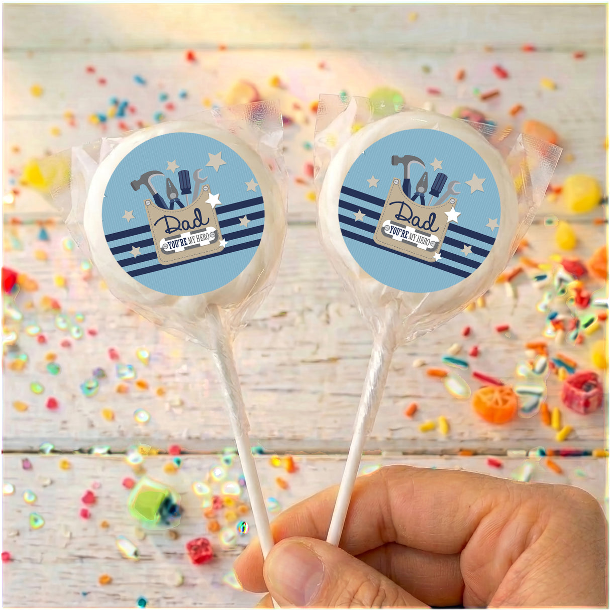 Fathers Day Tools Personalised Lollipops