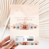 Watercolor floral wedding chocolate wrappers, thank-you message and Lauren & Marcus text
