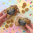 Christmas Gold Black Personalised Pretzel Bag