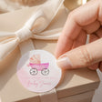 Pink Baby Carriage Baby Shower Round Printed Labels