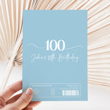 Blue 100th Birthday Chocolate Wrapper DIY