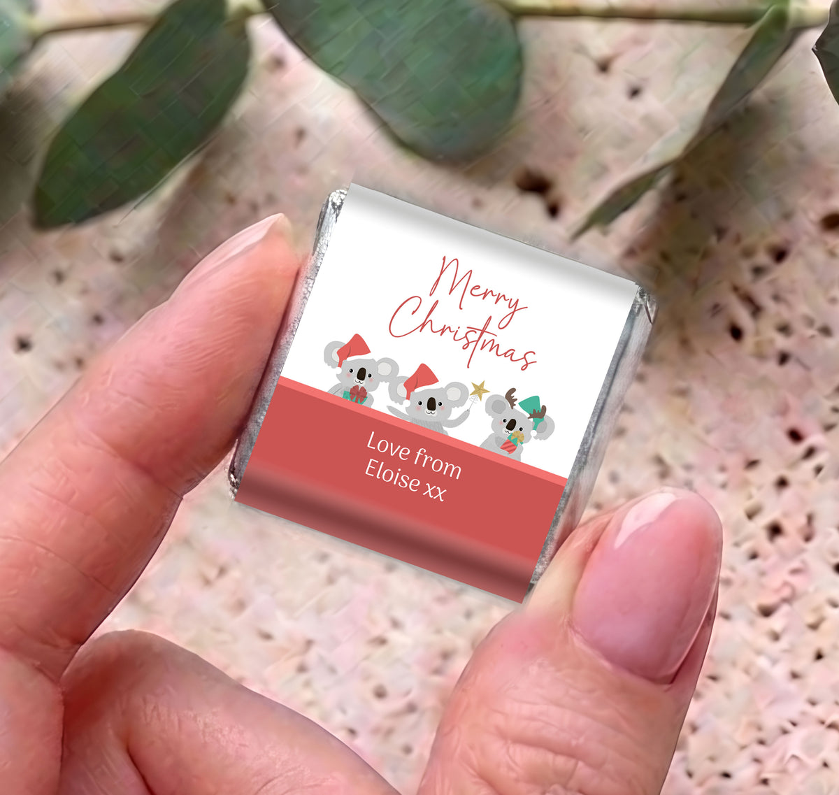 Christmas Koalas Personalised Mini Chocolates