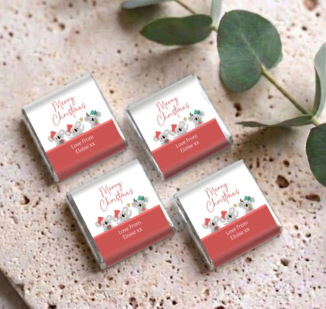 Christmas Koalas Personalised Mini Chocolates