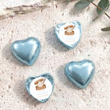 Little Dumpling Blue Personalised Foil Covered Chocolate Hearts