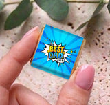 Best Dad Ever Fathers Day Blue Comic Personalised Mini Chocolates