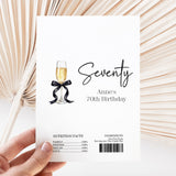 Champagne 70th Birthday Chocolate Wrapper DIY