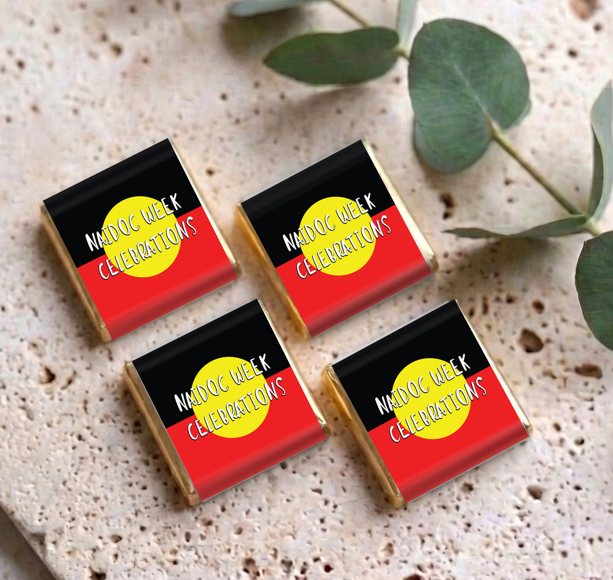 Naidoc Aboriginal Flag Personalised Mini Chocolates