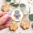 Cheers Beers 60th Birthday Personalised Bite Size Choc Chip Cookies
