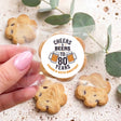 Cheers Beers 80th Birthday Personalised Bite Size Choc Chip Cookies