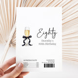 Champagne 80th Birthday Chocolate Wrapper DIY