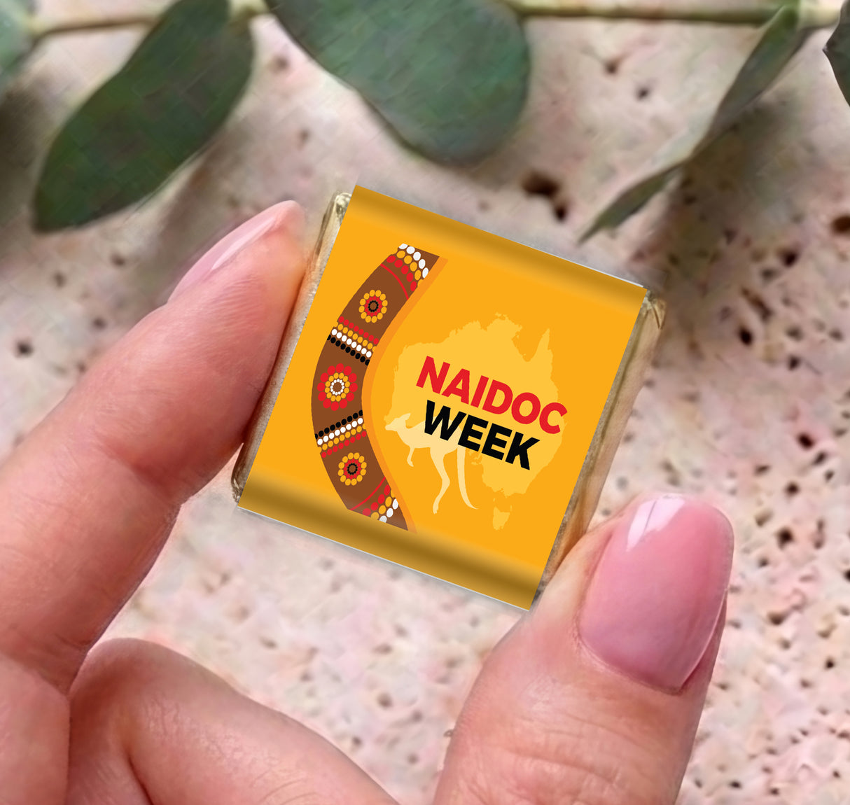 Naidoc Boomerang Personalised Mini Chocolates