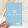 Blue 30th Birthday Chocolate Wrapper DIY