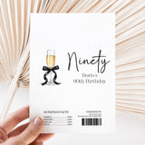 Champagne 90th Birthday Chocolate Wrapper DIY