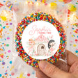 Personalised fairy freckles in clear bag with rainbow bead ring and round illustrated label