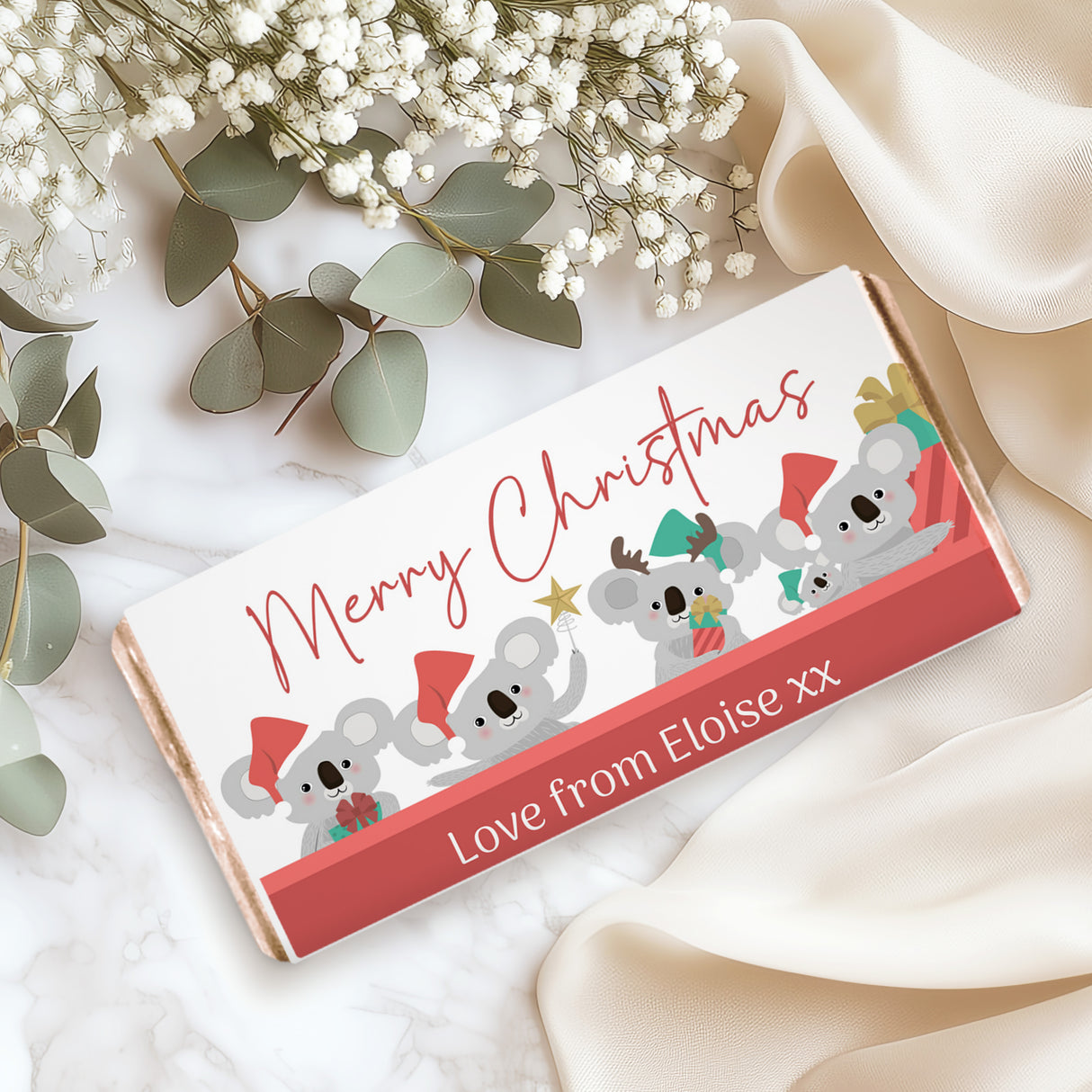 Christmas Koalas Personalised Chocolate Bars