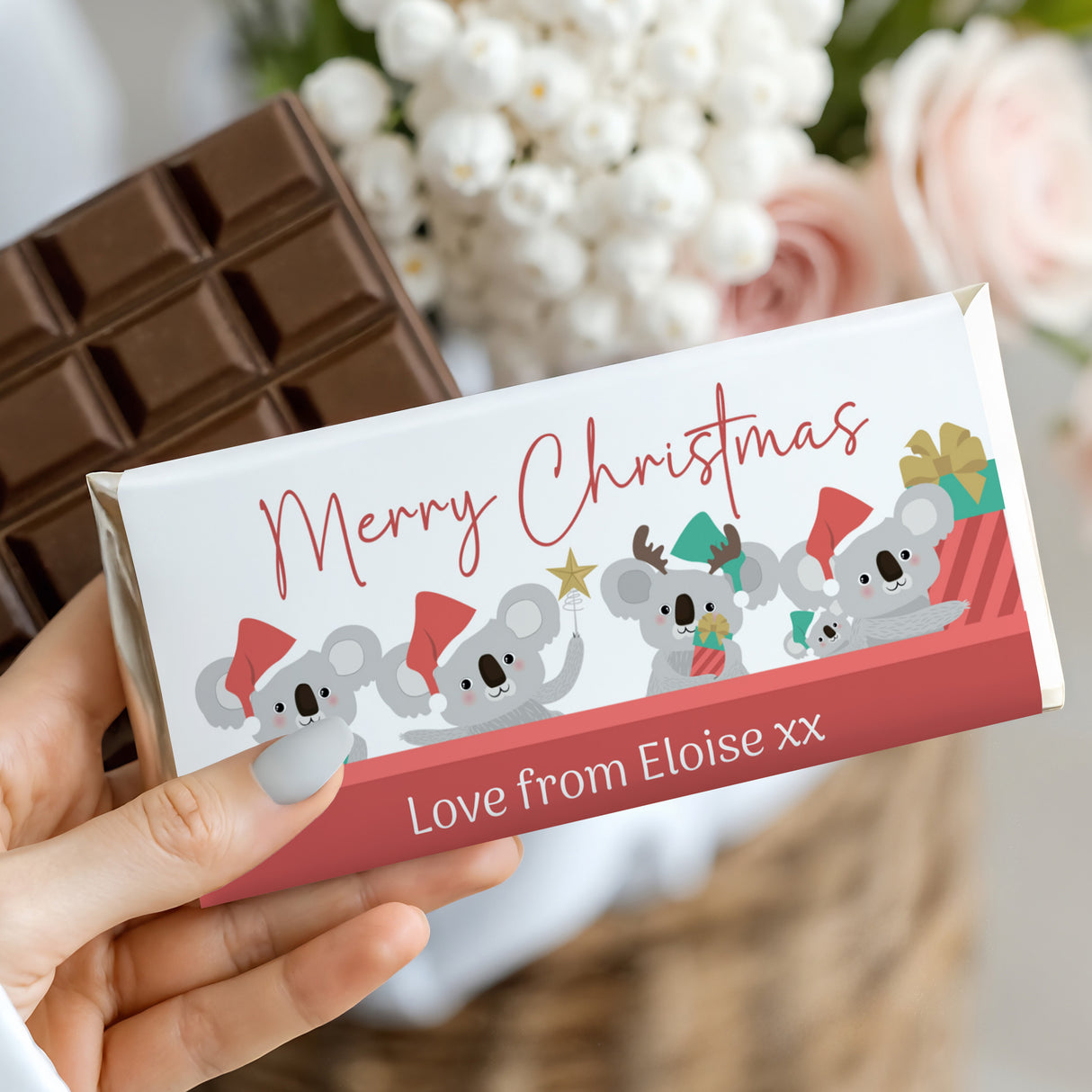 Christmas Koalas Personalised Chocolate Bars