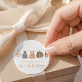 Vintage Baby Clothes Baby Shower Round Printed Labels