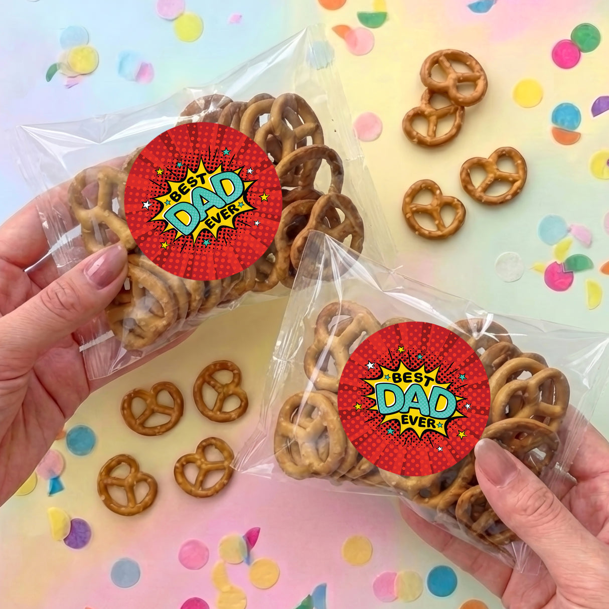 Best Dad Ever Personalised Pretzel Bag