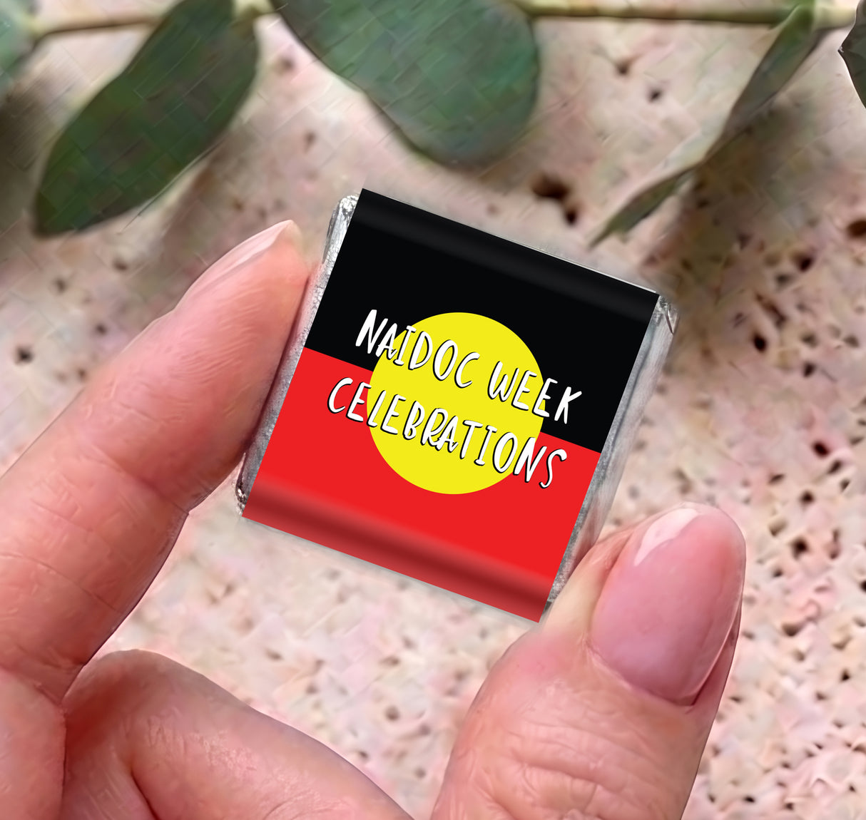 Naidoc Aboriginal Flag Personalised Mini Chocolates