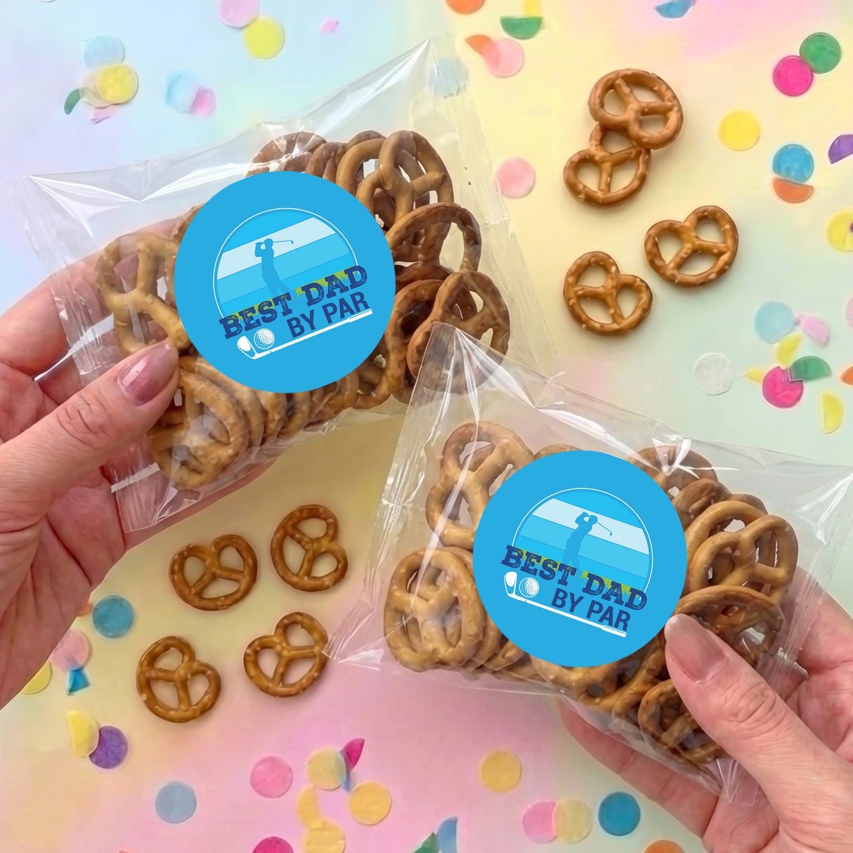 Best Dad By Par Golf Fathers Day Personalised Pretzel Bag