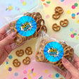 Best Dad Ever Fathers Day Blue Comic Personalised Pretzel Bag