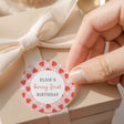 Berry First Birthday Round Printed Labels