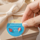 Donut Santa Round Printed Labels
