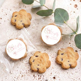 Balloons Bow 80th Birthday Personalised Bite Size Choc Chip Cookies