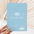 Blue 40th Birthday Chocolate Wrapper DIY