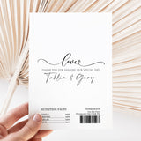 Printed chocolate wrapper with 'Love' script, wedding names, and nutrition facts panel