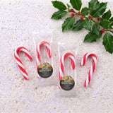 Christmas Gold Black Personalised Mini Candy Canes