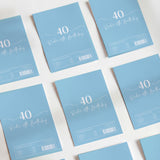 Blue 40th Birthday Chocolate Wrapper DIY Mockup