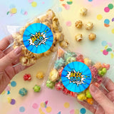 Best Dad Ever Fathers Day Blue Comic Personalised Popcorn Bag
