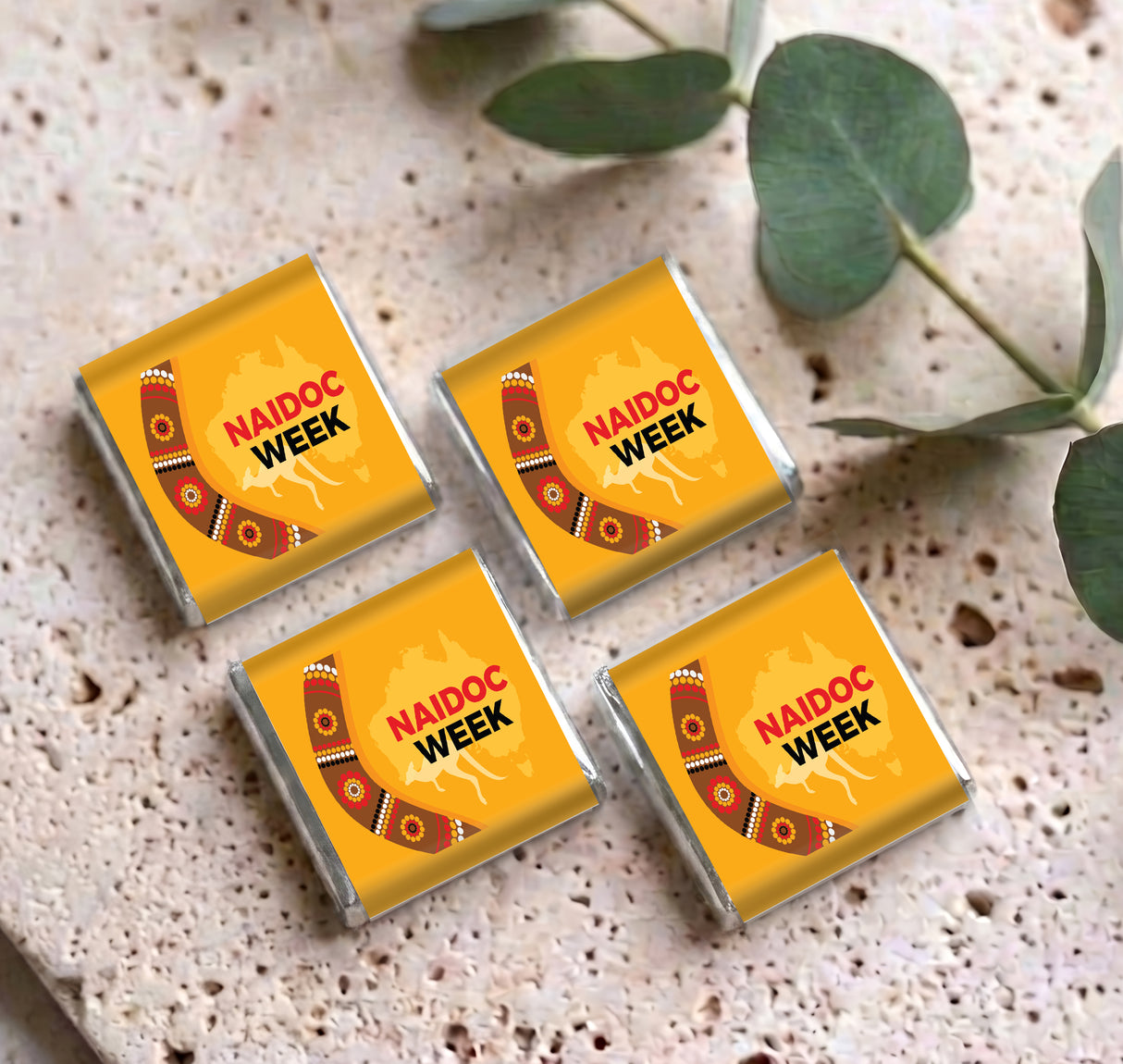Naidoc Boomerang Personalised Mini Chocolates