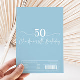 Blue 50th Birthday Chocolate Wrapper DIY