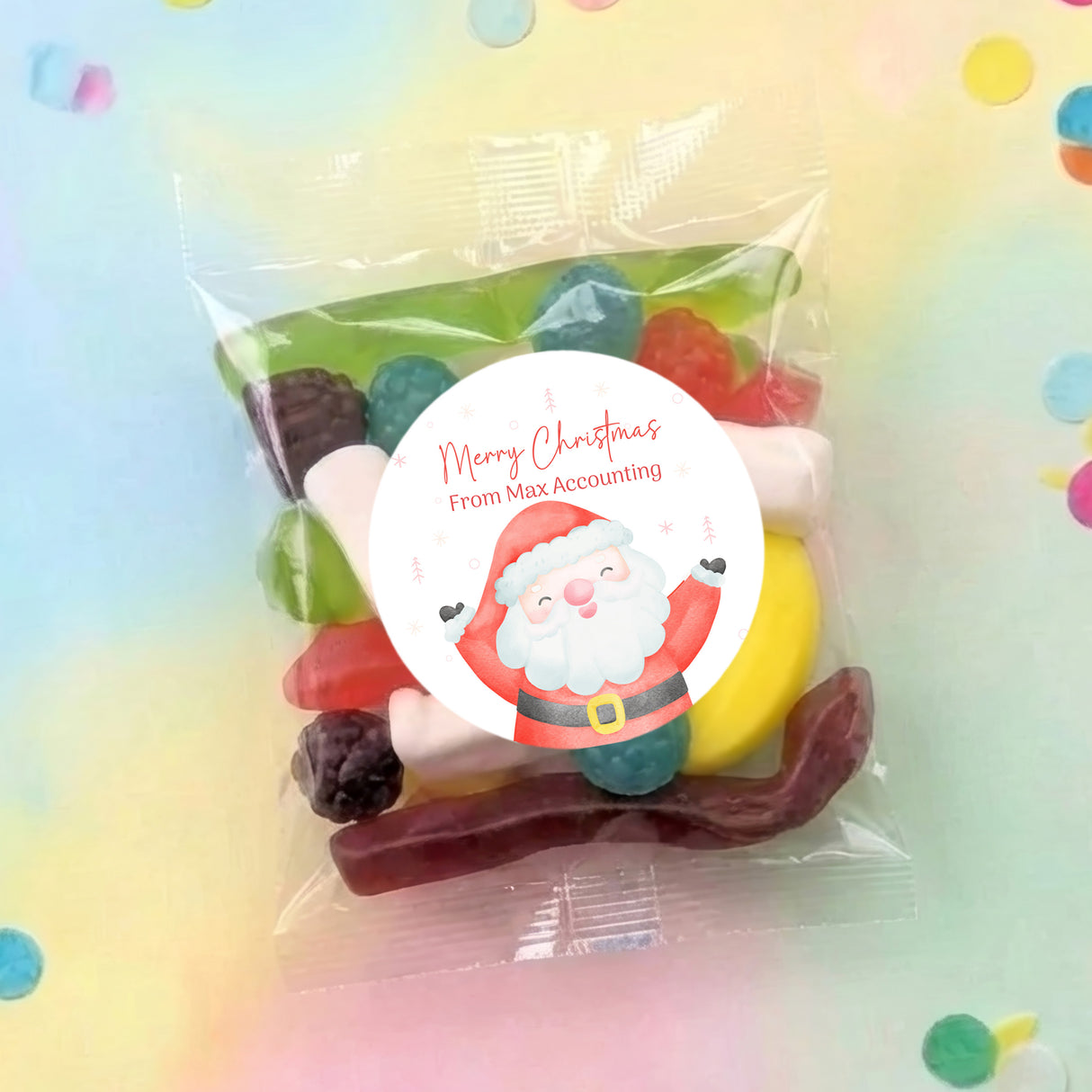 Happy Santa Personalised Party Mix Lolly Bag