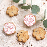 Red Safari Toile Birthday Personalised Bite Size Choc Chip Cookies