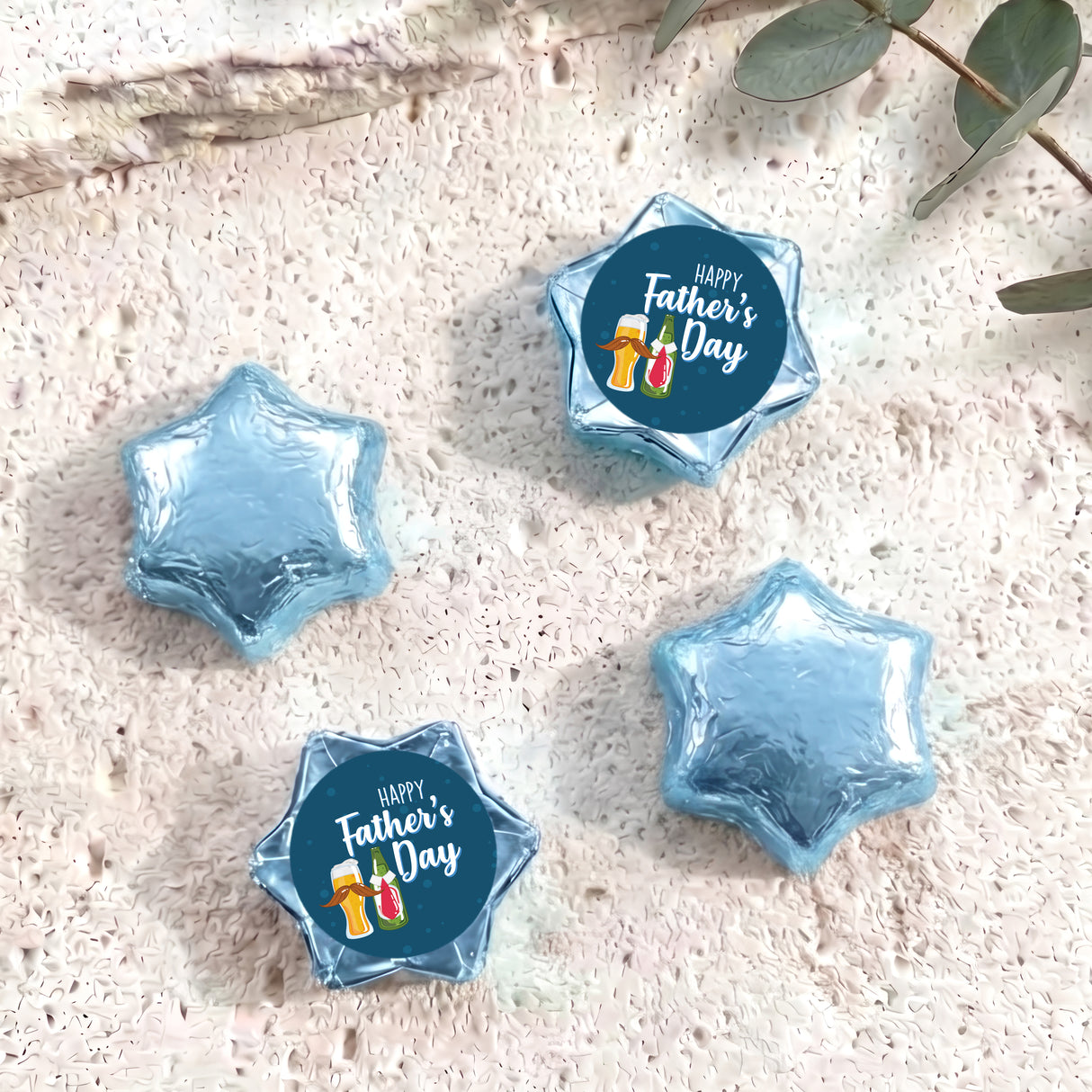 Fun Beers Fathers Day Personalised Foil Covered Chocolate Stars