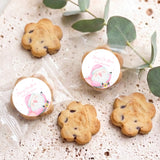 Pink Santa Personalised Bite Size Choc Chip Cookies