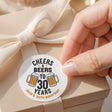 Cheers Beers 30th Birthday Round Printed Labels