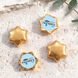 Tie Moustache Fathers Day Personalised Foil Covered Chocolate Stars