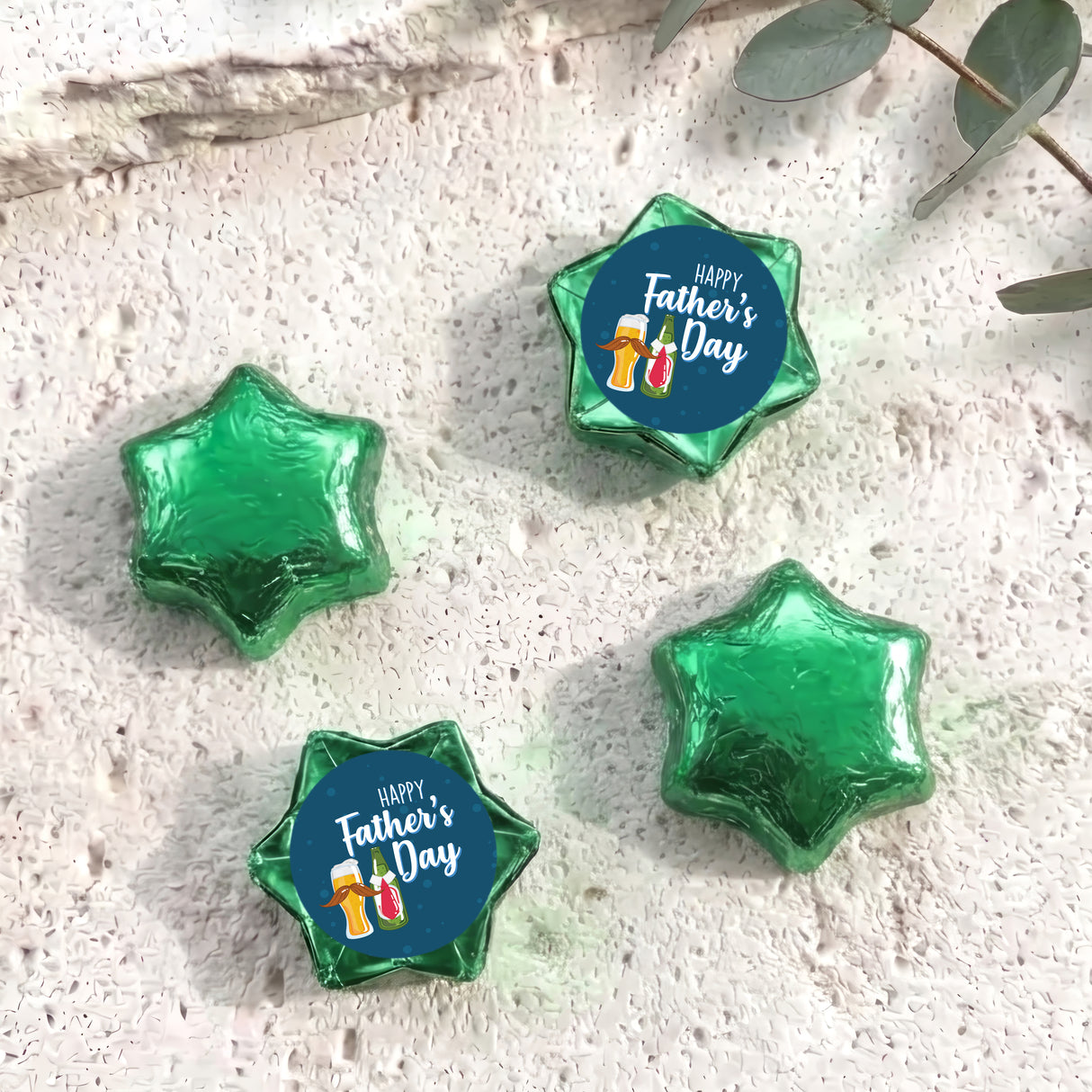 Fun Beers Fathers Day Personalised Foil Covered Chocolate Stars