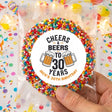 Cheers Beers 30th Birthday Personalised Giant Freckles