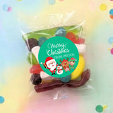 Merry Christmas Green Personalised Party Mix Lolly Bag
