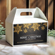 Christmas Gold Black Personalised Gable Favour Box