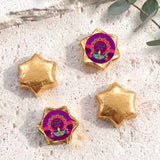 Vibrant Purple Diwali Personalised Foil Covered Chocolate Stars